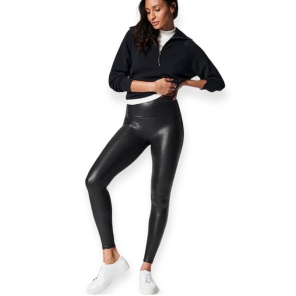 SPANX Other - NWT Spanx Faux Leather Leggings size L